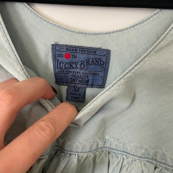 Lucky Brand Mini Denim Cape Dress Size XS - Picture 2 of 5